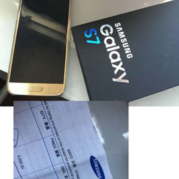 95% 新香港行貨- Samsung Galaxy S7金色 - 適合實際自用　