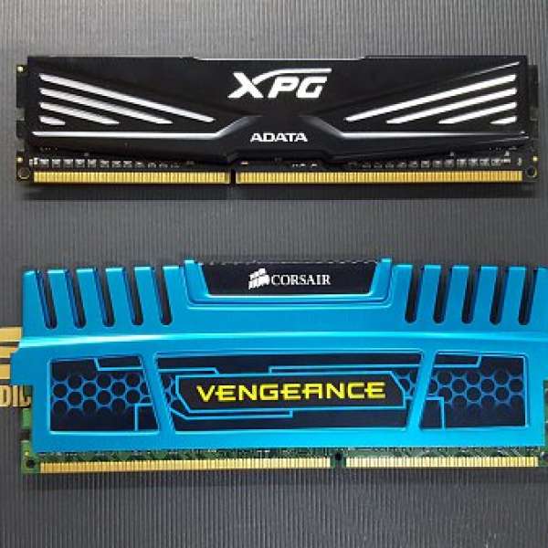 Corsair Vengeance / Adata XPG Gaming 4 Gb (DDR3 1600) 【有單，有盒，有保養】