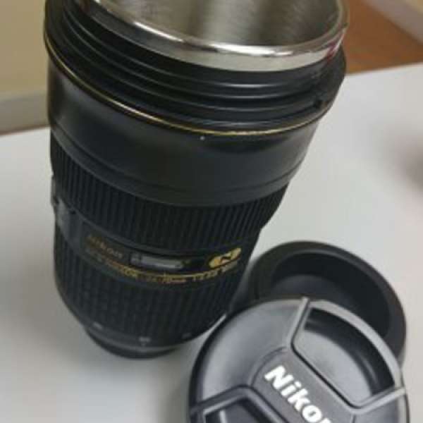 全新仿Nikon 鏡頭有蓋水杯連杯墊--$98