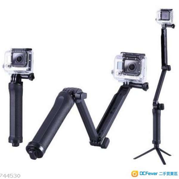 3Ways Collapsible GoPro Selfie Stick Monopod Pole Stable Tripod