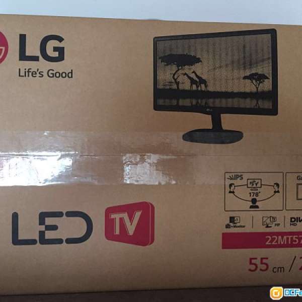 全新 LG 22MT57D 22" 高清電視(買電視送）