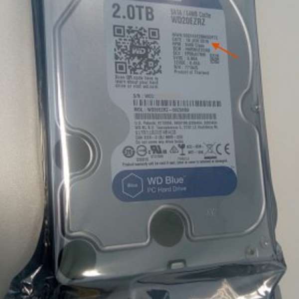 全新 Western Digital WD 2TB Blue WD20EZRZ