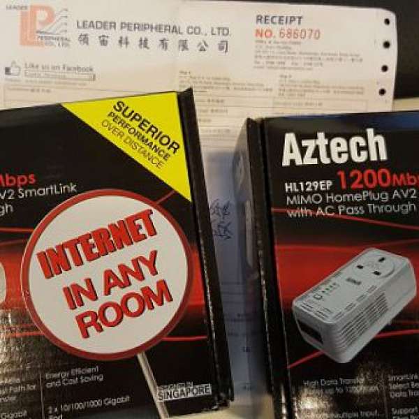 Aztech Homeplug HL129EP 1200Mbps