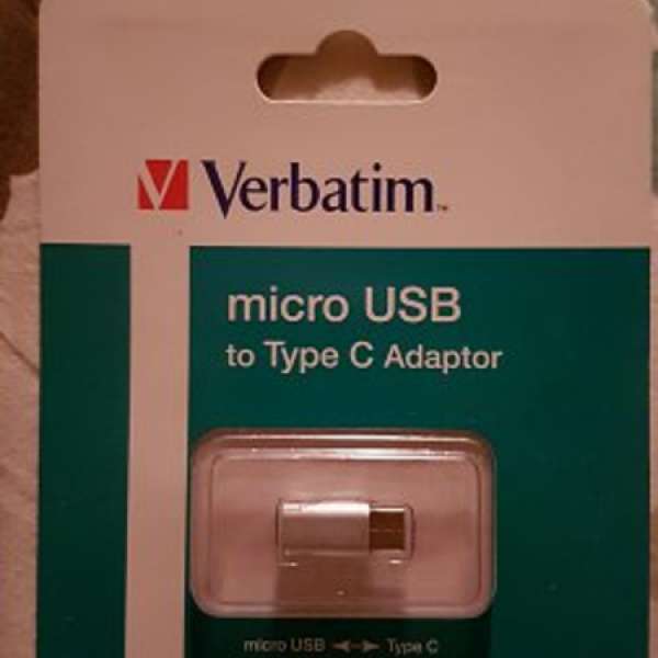 100%全新Verbatim未開封USB Type C轉頭