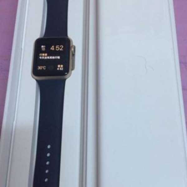 Apple watch 42mm 午夜藍 金色 有Apple Care