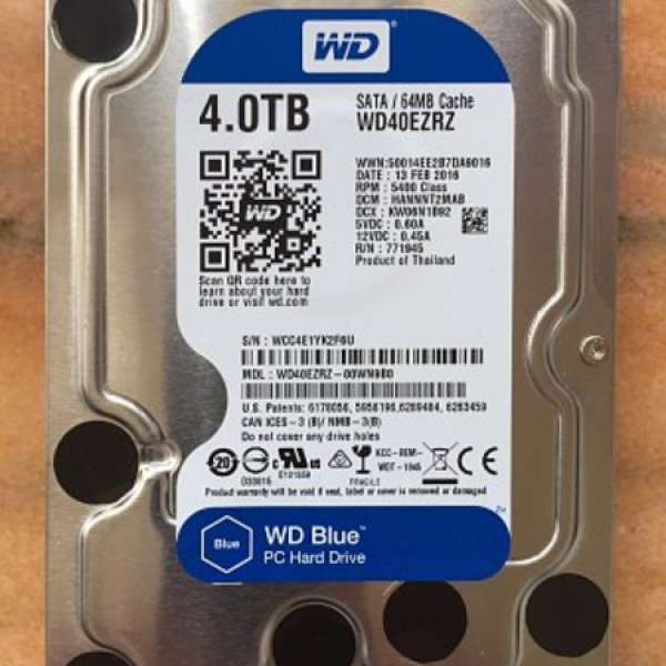WD 3.5" 4TB Blue WD40EZRZ