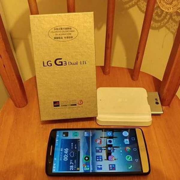 出售LG G3 金色雙卡32GB 行貨連額外充電套裝