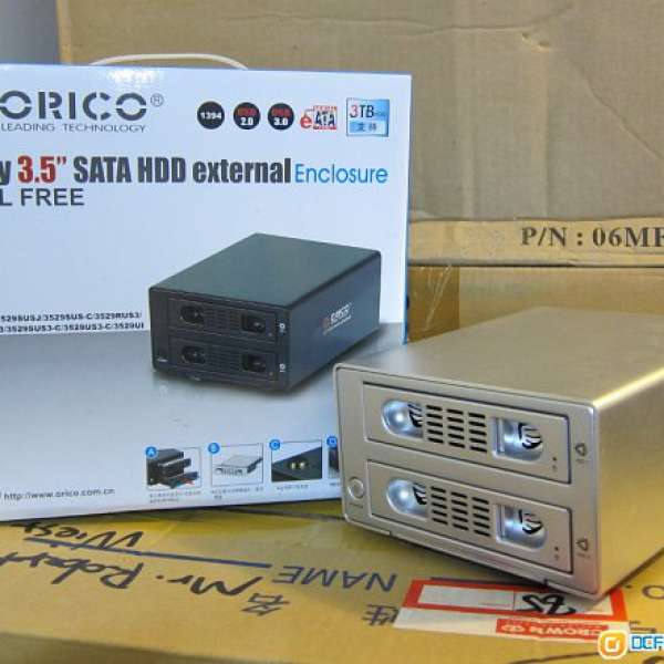 Orico USB 3.0 external enclosure 連 3TB WD Hard Disks