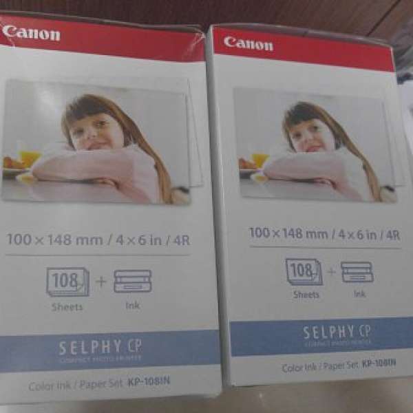 Canon KP-108IN 4R 相紙 108 張連3套色帶 適用於 SELPHY CP 910 等等 Printer