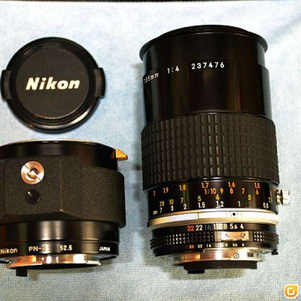平放Nikon Ais 105mm F4 Micro Lens with Nikon PN-1 extension tube