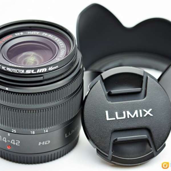 行貨Panasonic LUMIX G VARIO 14-42mm II 連filter (可用於olympus機)