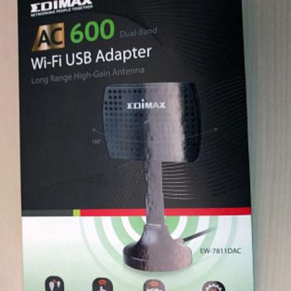 Edimax WiFi AC600 USB Adapter (100% 全新)