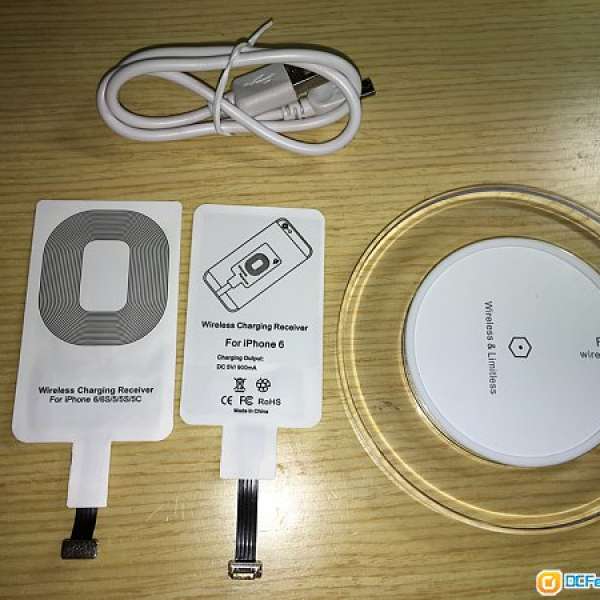 無線充電器 Wireless charging （連iPhone lighting receiver x2）