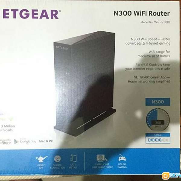 100%全新+功能齊備 N300 Wireless Router Netgear WNR2000 V5