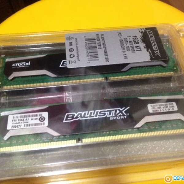 RAM Crucial Ballistix Sport 16GB Kit (8GBx2) 1600 MHz C DDR3 PC3