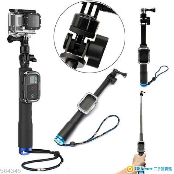 39 Inch 98cm Handheld Grip Monopod Pole With Remote Case For Gopro