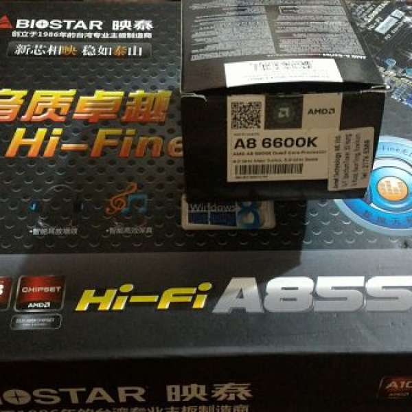 BIOSTAR Hi-Fi A85S3 + AMD A8 6600K 四核 3.9G FM2