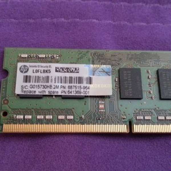 SEC 4GB DDR3L PC3-12800 1600MHz Memory
