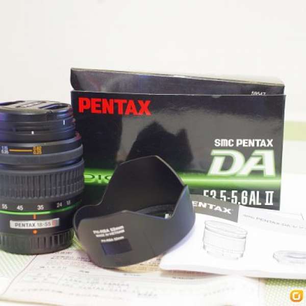 smc PENTAX-DA 18-55 mm F3.5-5.6AL II 全時手動 金屬接環 (極少用、美品)