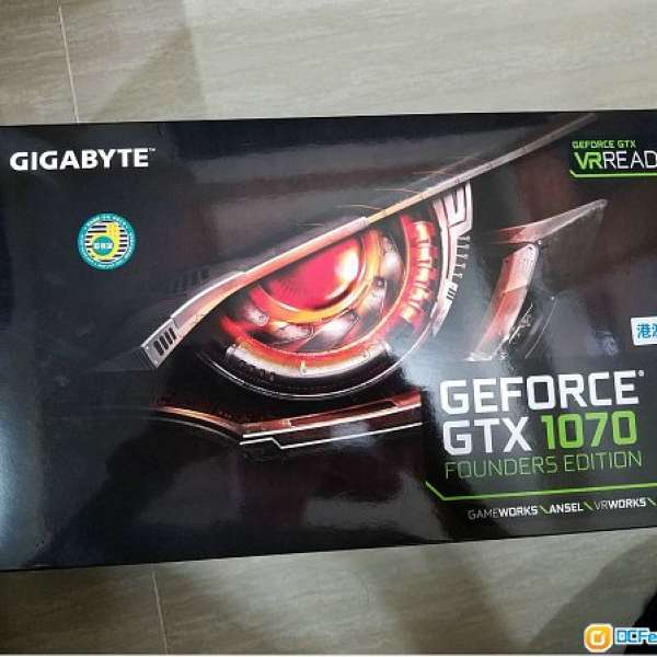 出GIGABYTE GTX1070 公版 999成新 盒單都有