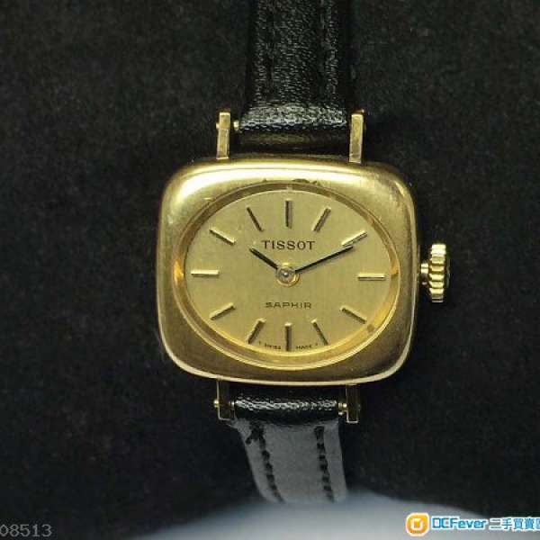 古董 瑞士 Tissot 天梭手動上鏈 17鑽 (包金) 皮帶女裝錶