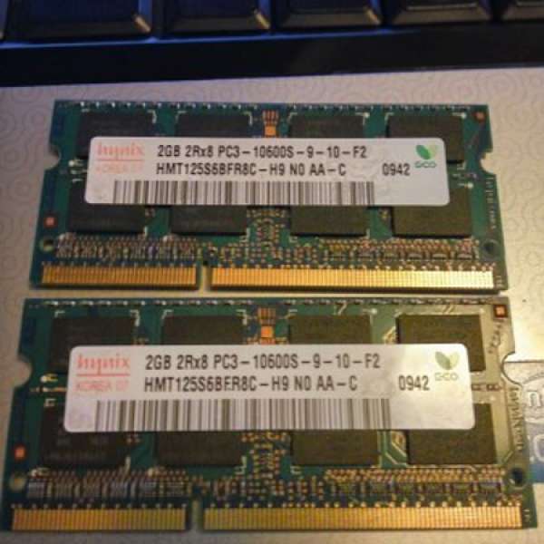 Hynix DDR3 laptop 2gb ram x2 total 4gb