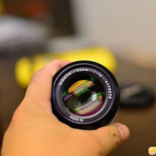 90%新 Nikon Nikkor 50mm f1.4 ai 日本做 1.4 大光圈手動鏡