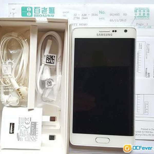 Samsung Note Edge香港行貨單卡版白色95%新32Gb有百老滙單有保養