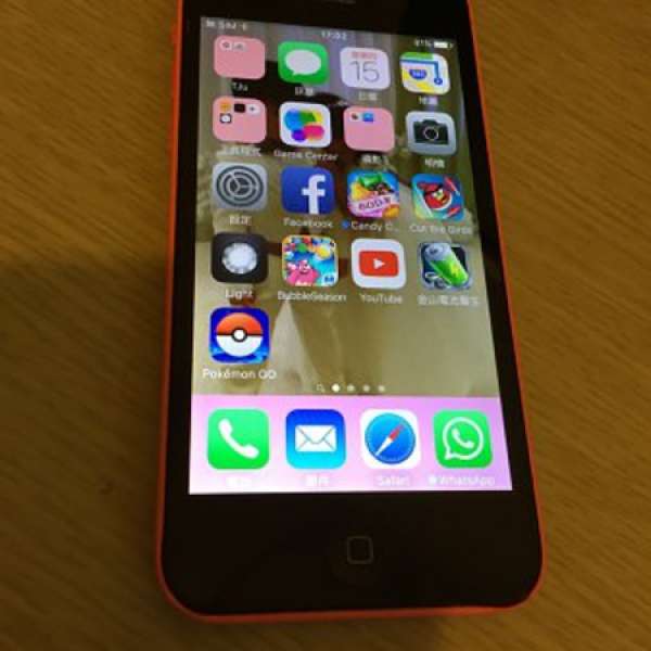 iphone 5c 紅色16g  $500當零件賣 屏莫接觸有小問題