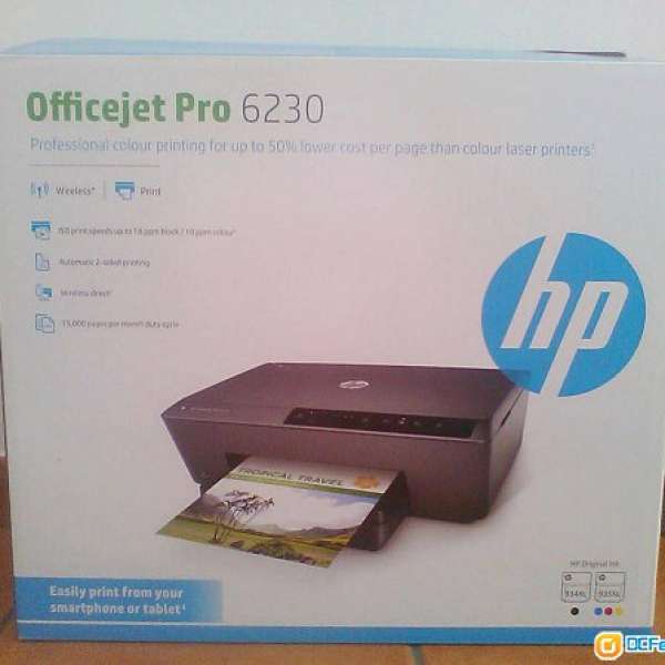 出售 HP Officejet Pro 6230 ePrinter (E3E03A) 打印機,有盒及説眀書