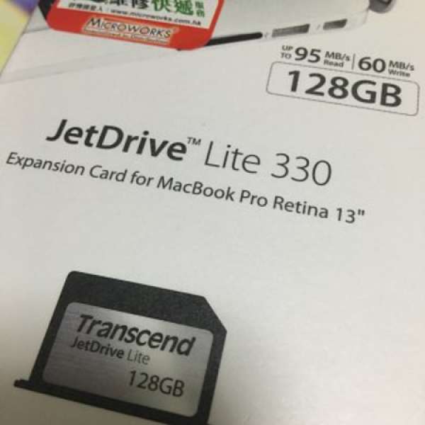 95% 新  Transcend Jet Drive Lite 330 128GB SD (For Macbook Pro 13) 有保用