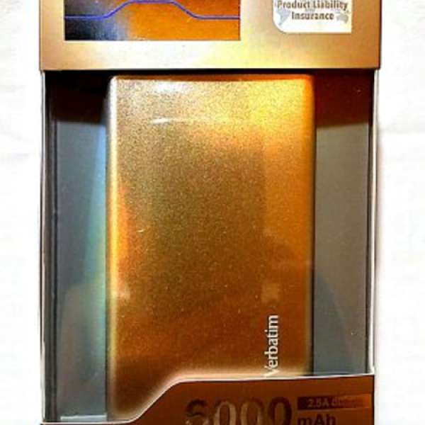 全新Verbatim 6000mAh 電池(尿袋)--金色