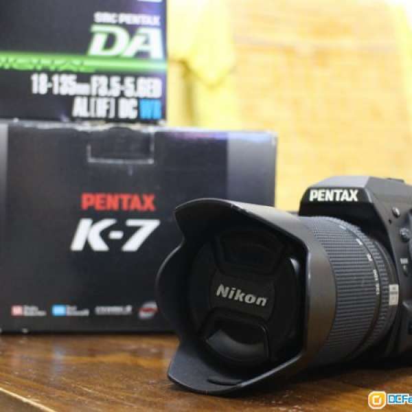 九成新黑色Pentax K7 +18-135mm F3.5-5.6 AL (IF) DC WR