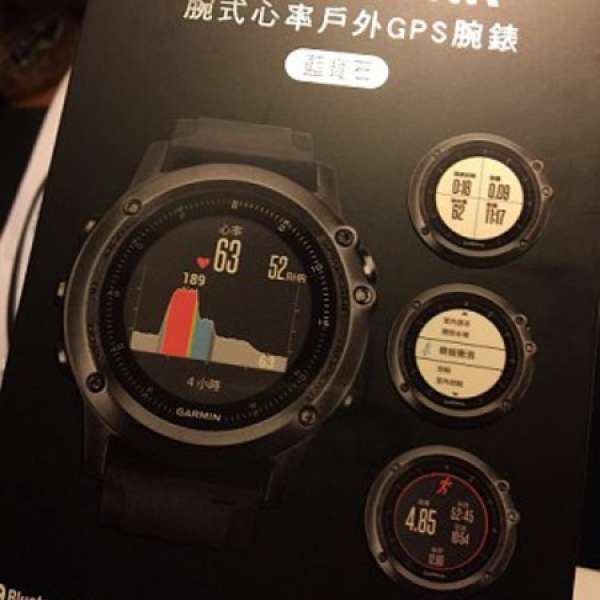 全新 100% NEW Garmin Fenix 3 HR 藍寶石 錶面 GPS 中文版 香港行貨