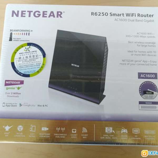 全新未開封Netgear R6250 Wireless-AC1600 Router