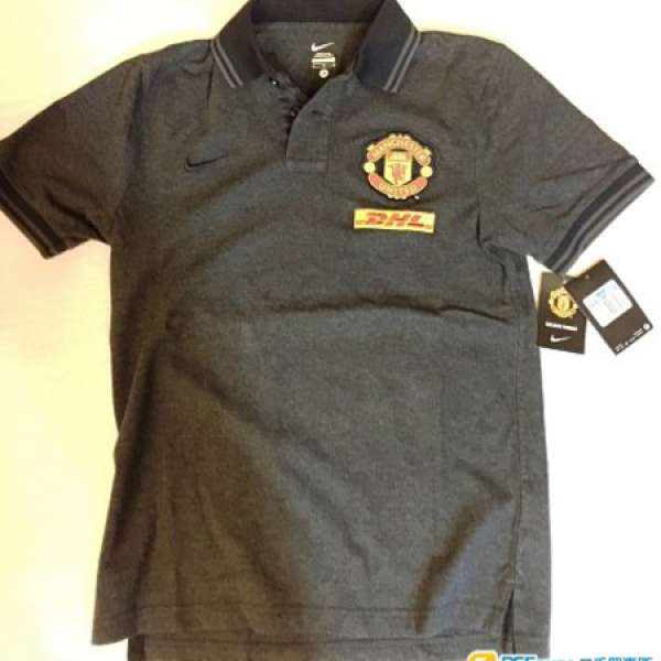 Nike 曼聯深灰色POLO M碼 Man Utd Manchester United