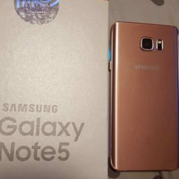 PINK GOLD 粉紅色全套  Samsung galaxy note5 32GB 有保養行貨有單