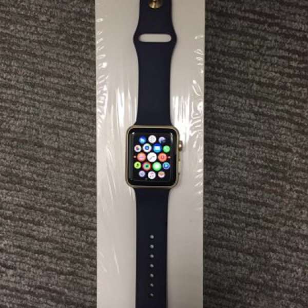 Apple Watch Sports edition 42mm 藍色錶帶金色錶 iPhone