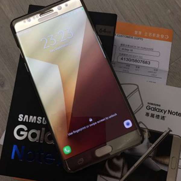 99% NEW Samsung Galaxy Note 7 金色行貨