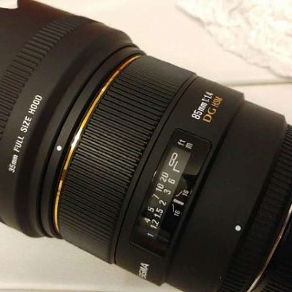 Sigma 85mm F1.4 EX DG HSM for nikon新淨少用長放電子防潮箱