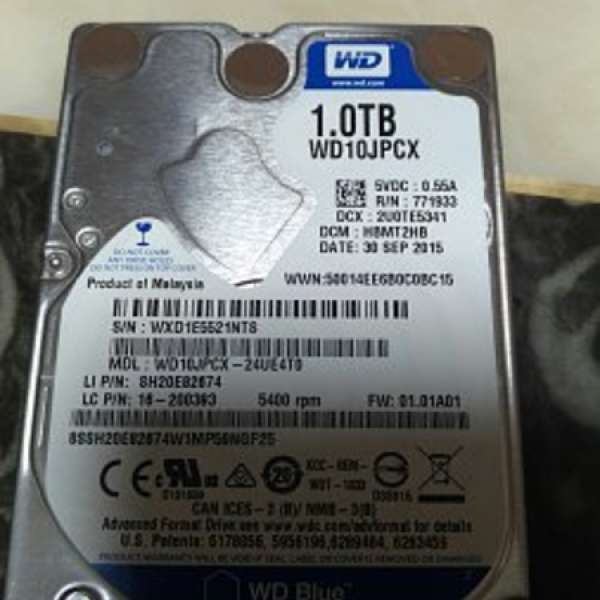 WD 1000GB 2.5" notebook harddisk