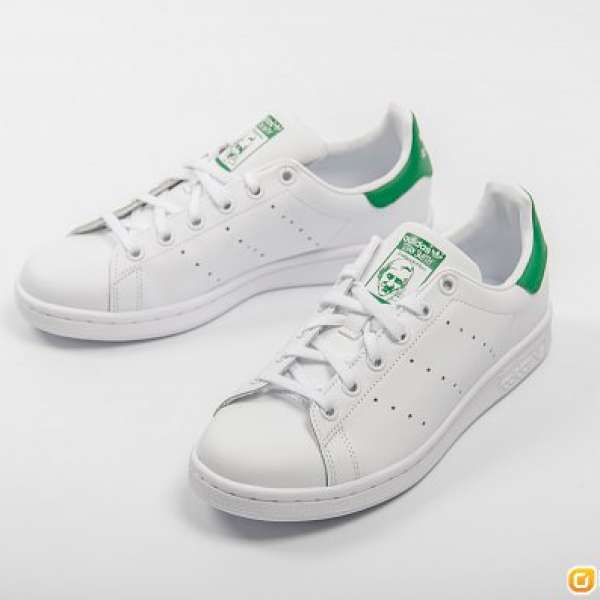 100%全新童裝 adidas STAN SMITH J (白綠色) US3.5