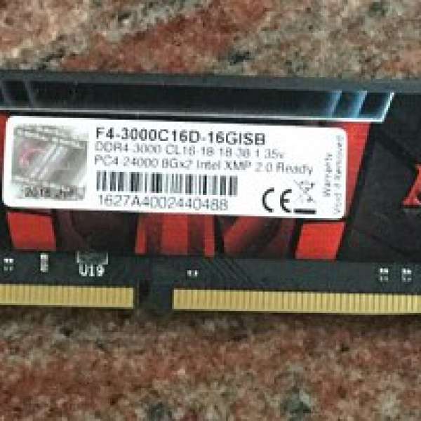 G.skill DDR4 8GB ram 3000MHz