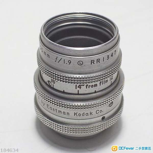 Kodak Cine Ektar II 25mm f 1.9 C-Mount (for M43 camera)