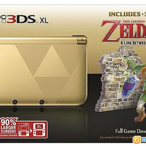 3DS XL Zelda Special Edition (99% new, 已無卡破解)