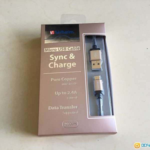 全新 Verbatim Sync & Charge Micro USB Cable 200cm