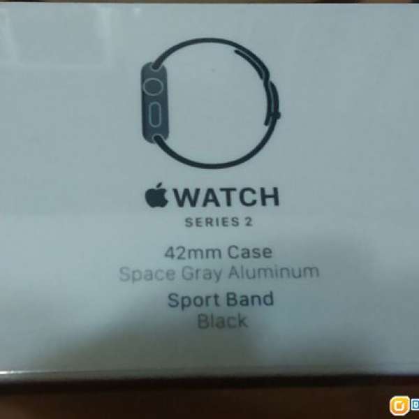 全新 apple watch 2 42mm Space Gray Aluminum Case with Black Sport Band