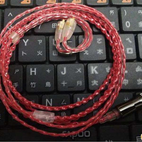 Shure SE215 SE315 SE415 SE535 UE 平靚正4蕊高純度6N單晶銅DIY升級線 - 紅色