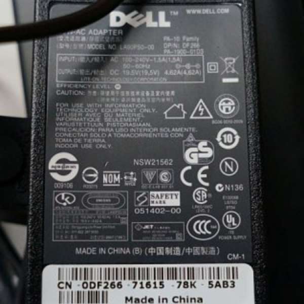 Dell laptop notebook AC Adapter 火牛 LA90PS0-00 19.5V 4.62A