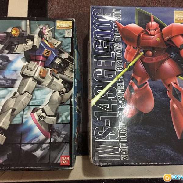 高達模型MG Gundam及紅勇 1:100 齊件未拆